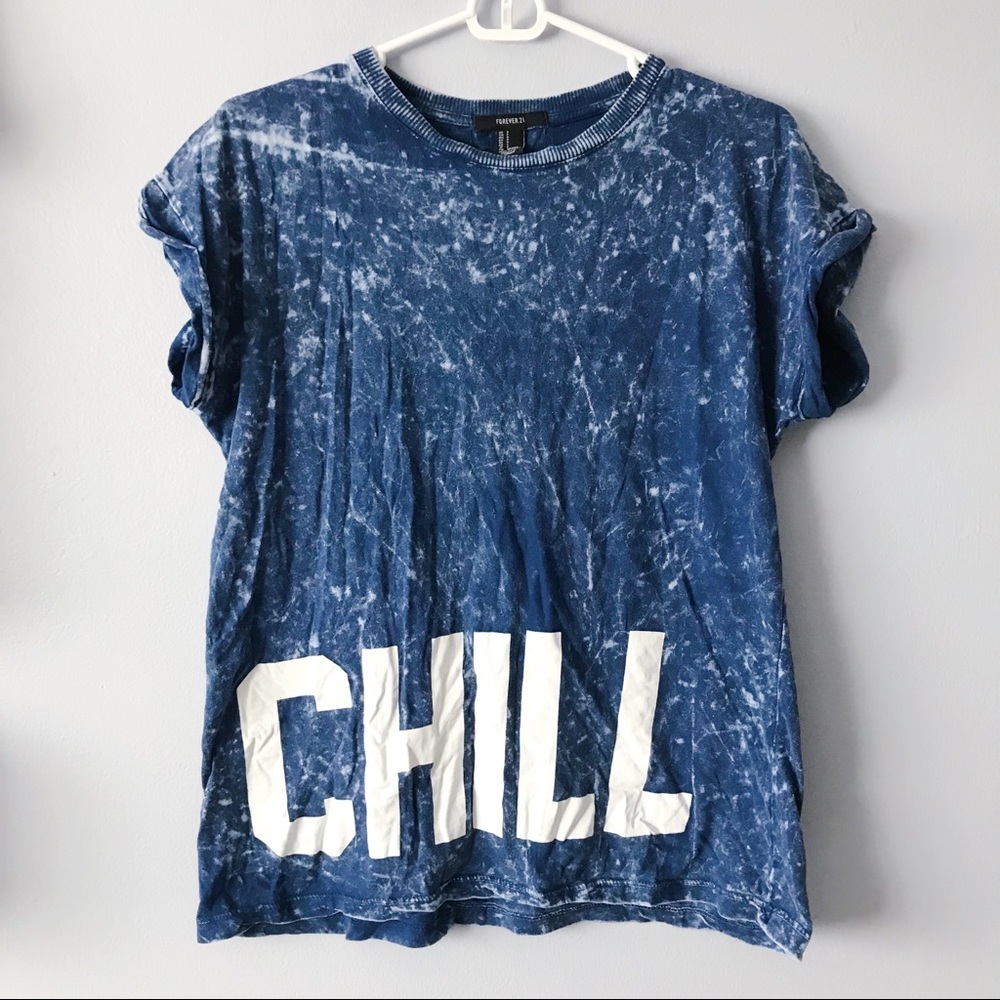Forever 21 Distressed Print Graphic Tee
